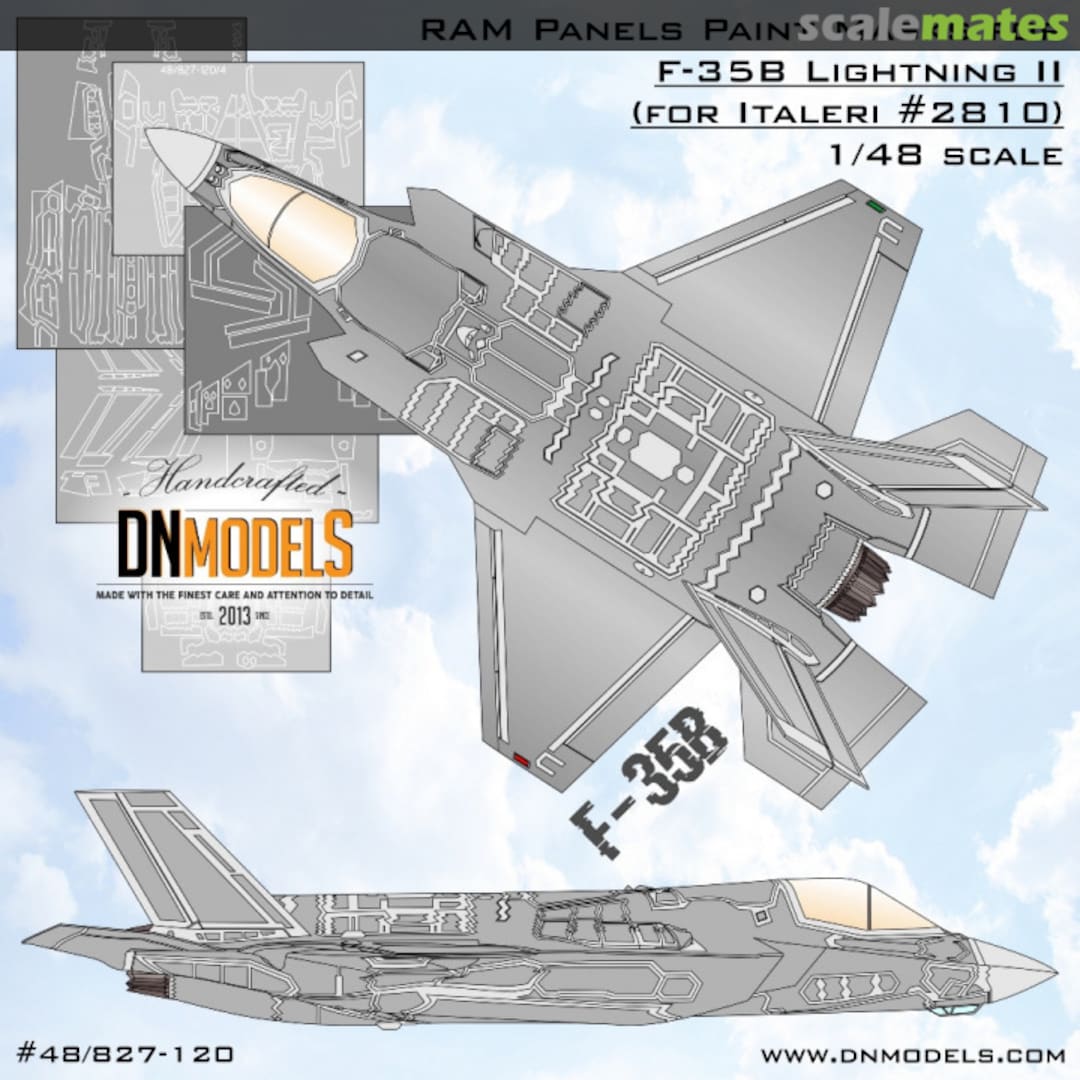 Boxart F-35B Lightning II RAM Panels Paint Masks Set 48/827-120 DN Models