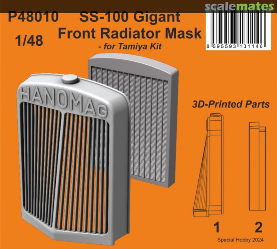 Boxart SS-100 Gigant Front Radiator Mask P48010 Special Hobby