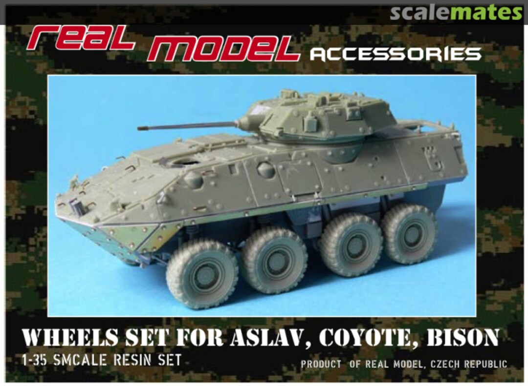 Boxart Wheels set with spare wheel for ASLAV, Coyote, Bison RMA 35189 Real Model