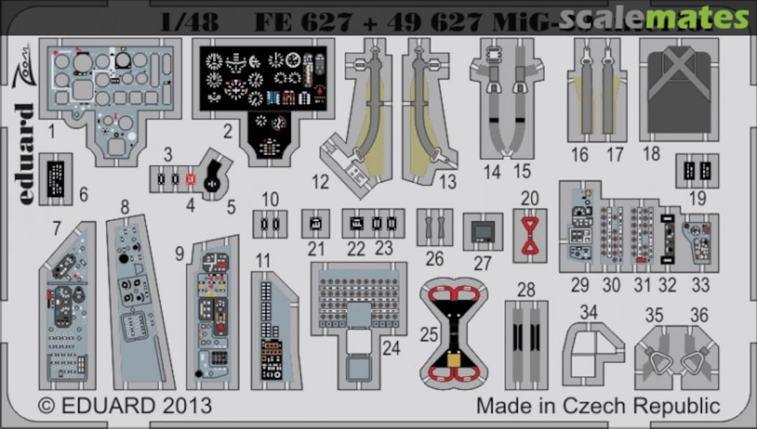 Boxart MiG-29 interior S.A. - Great Wall Hobby - FE627 Eduard