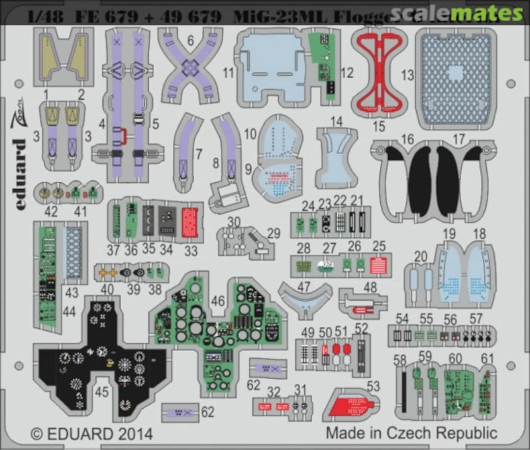 Boxart MiG-23ML Flogger G interior S. A. FE679 Eduard