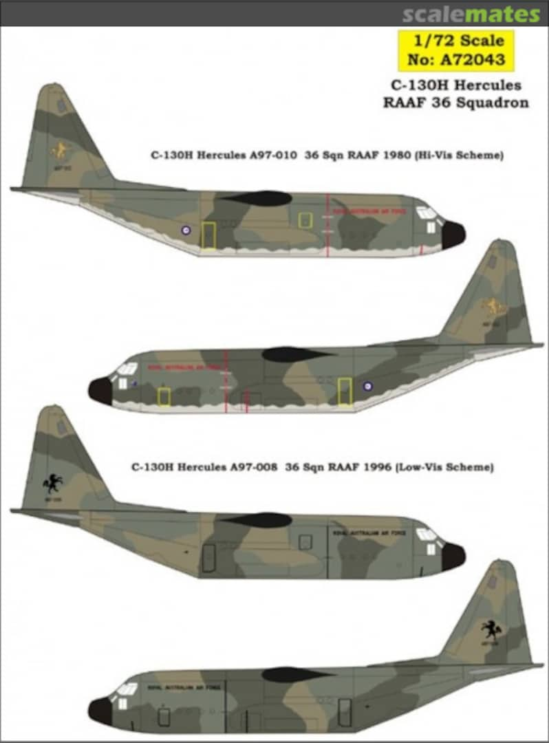 Boxart Lockheed C-130H Hercules 36 Sqn A72043 Aussie Decals