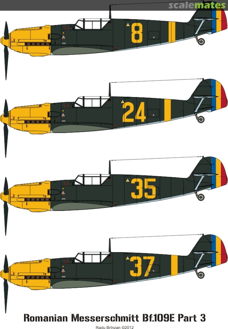 Boxart Romanian Messerschmitt Bf-109E Decals Part 3 RB-D72014 RB Productions