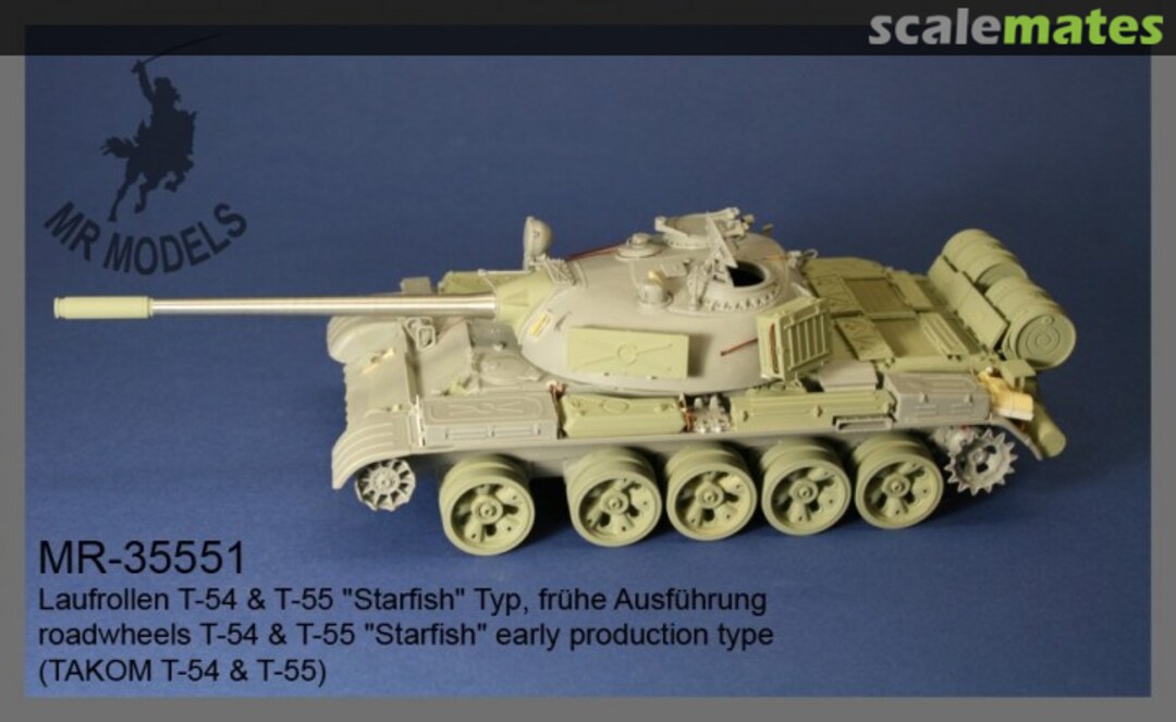 Boxart roadwheels T-54 & T-55 "Starfish" early production type MR-35551 MR Modellbau