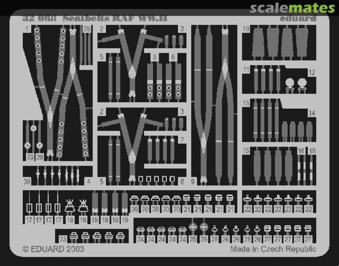 Boxart Seatbelts RAF WW.II 32088 Eduard