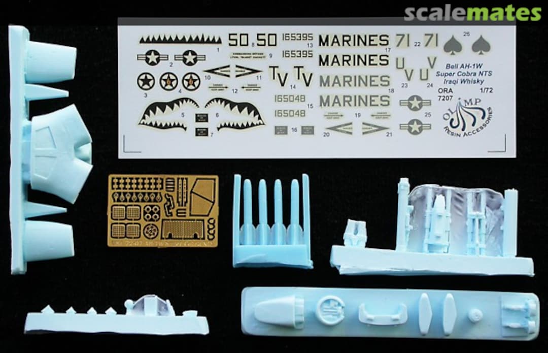 Boxart AH-1W Super Cobra NTS Iraqi Whisky ORA 72-07 Olimp Resin Accessories