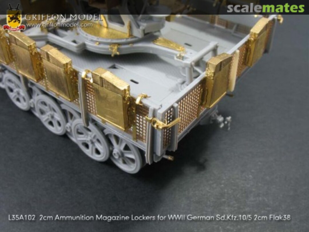 Boxart Sd.Kfz.10/5 2cm FlaK 38 / 2cm Ammunition Magazine Lockers L35A102 Griffon Model