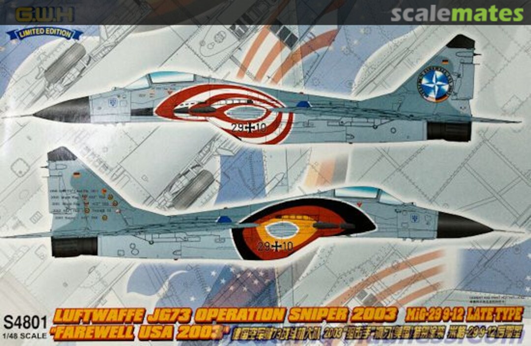 Boxart MiG-29 9-12 Fulcrum S4801 Great Wall Hobby