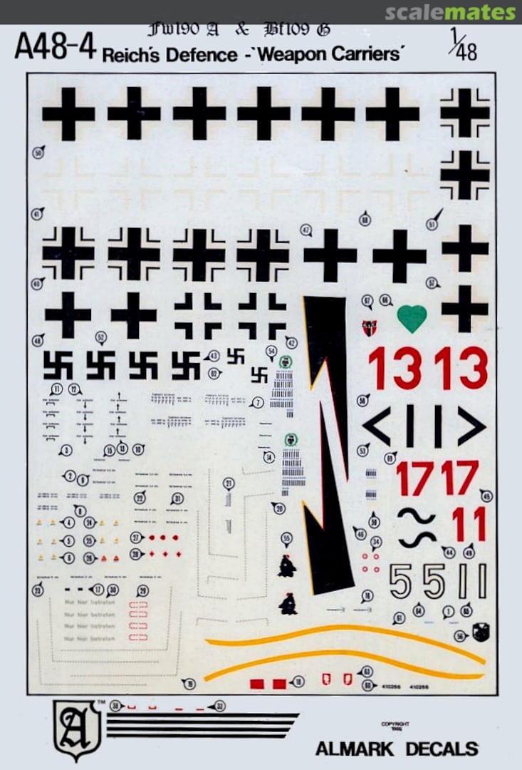 Boxart Reich's Defence - Weapons Carriers A48-4 Almark Decals