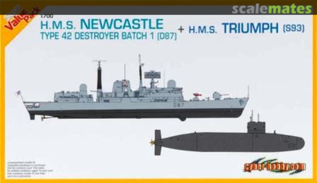 Boxart H.M.S. Newcastle + H.M.S. Triumph 7106 Cyber Hobby