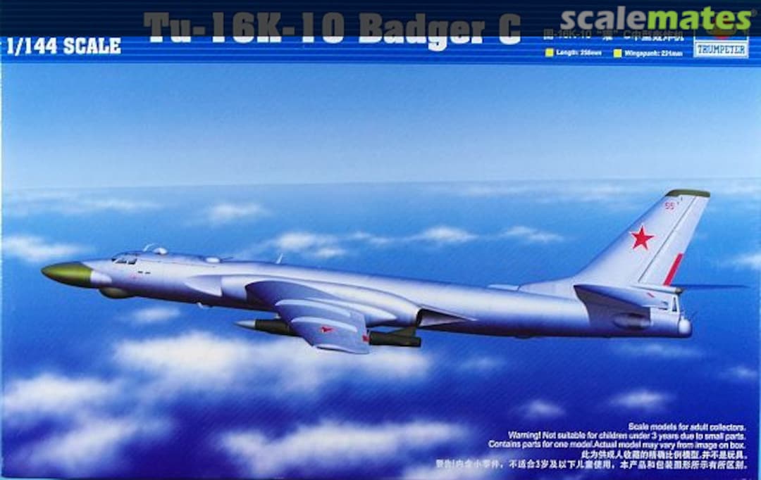 Boxart Tupolev Tu-16K-10 Badger C 03908 Trumpeter