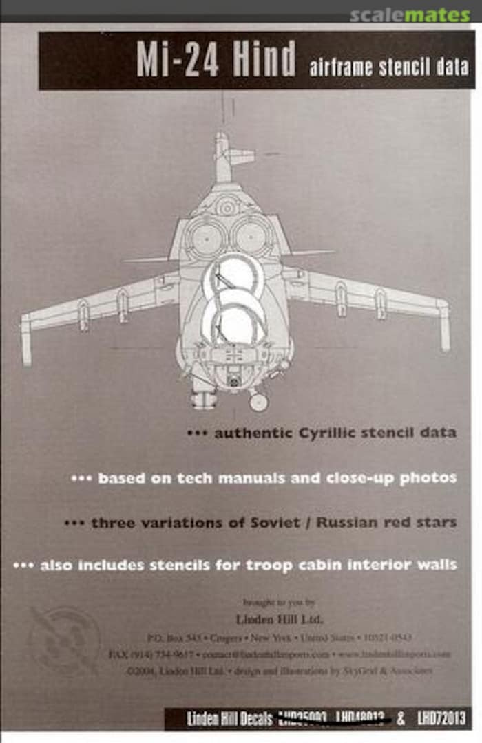 Boxart Mil Mi-24 Hind LHD72013 Linden Hill Decals