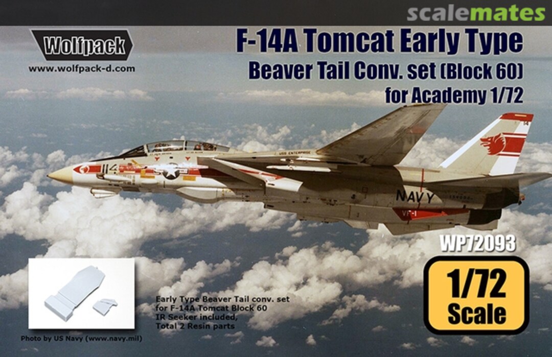 Boxart F-14A Early Type Beaver Tail Conv. set (Block 60) WP72093 Wolfpack