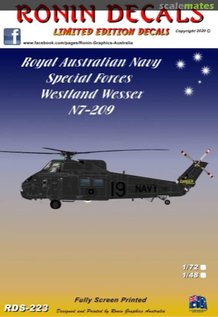 Boxart Special Forces Westland Wessex N7-209 RDS-223 Ronin Decals