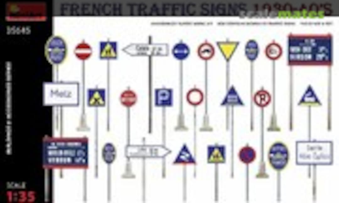 1:35 French Traffic Signs 1930-40's (MiniArt 35645)