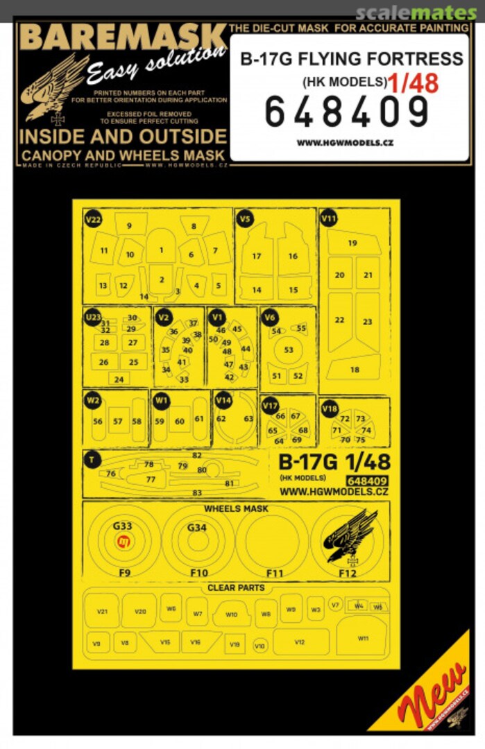 Boxart B17G Flying Fortress - Masks 648409 HGW Models