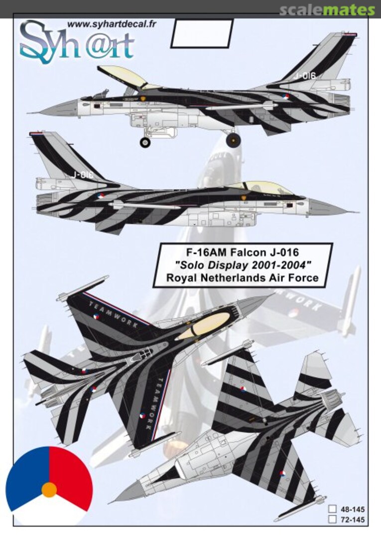 Boxart F-16AM Falcon / J-016 "Solo Display 2001-2004" 48-145 Syhart