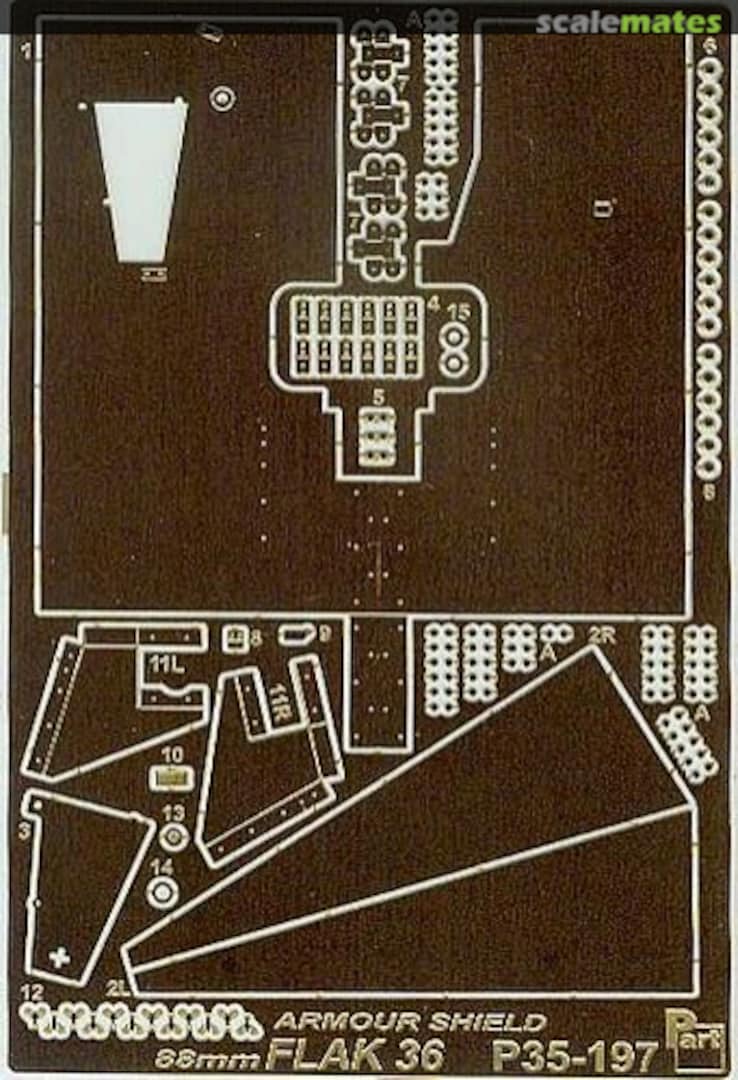 Boxart FLAK 36 88mm armor shield P35-197 Part