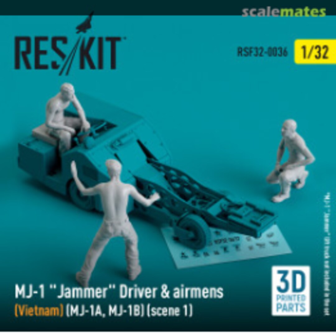 Boxart MJ-1 Jammer Driver & airmens (Vietnam) (MJ-1A,MJ-1B) (scene 1) (3 pcs) RSF32-0036 ResKit