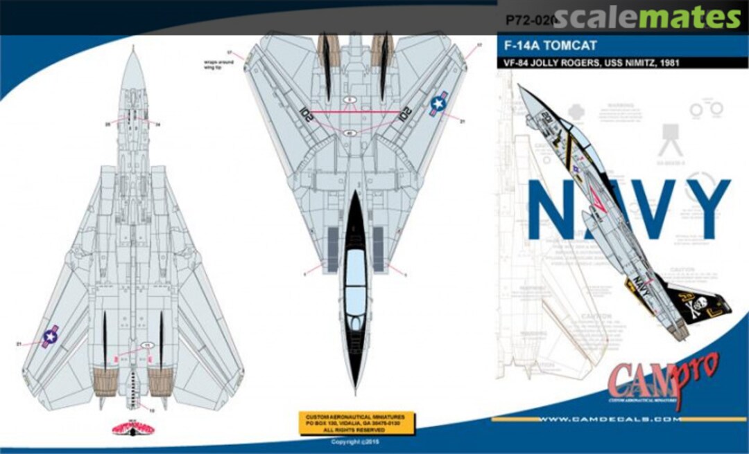 Boxart F-14A Tomcat P72-020 CAM