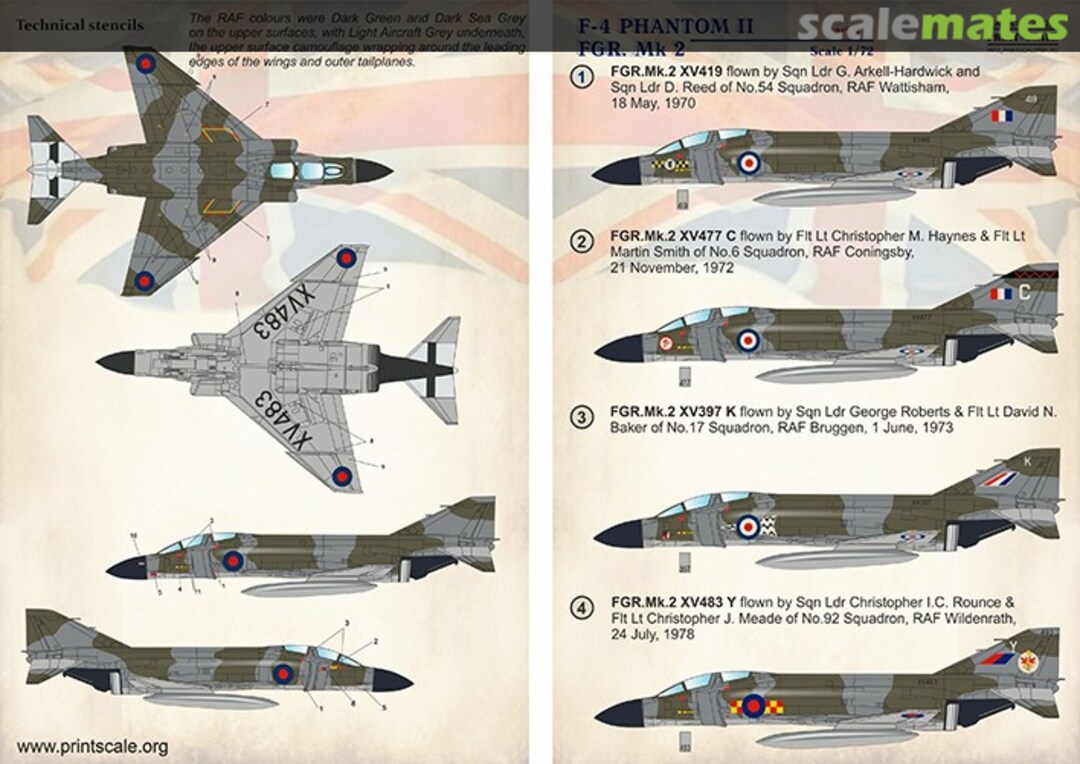 Boxart F-4 Phantom II FGR.Mk 2 72-280 Print Scale