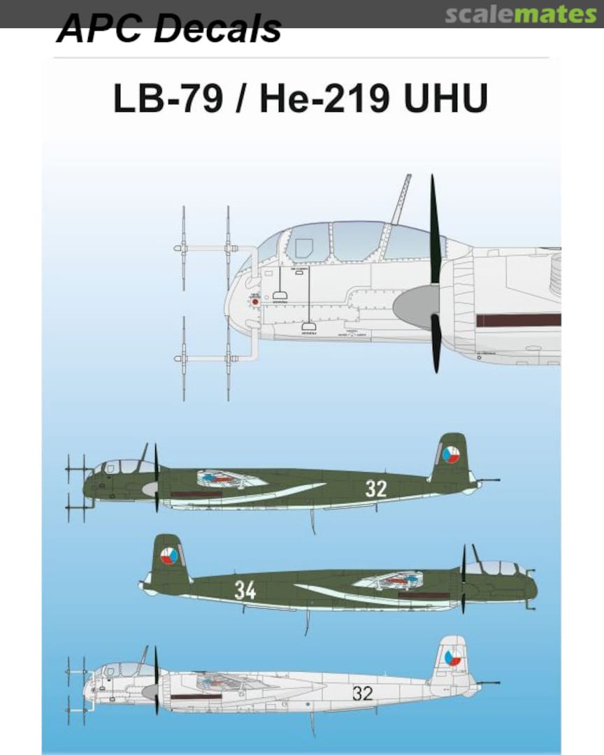 Boxart LB-79 / He 219 Uhu APC72138 APC Decals