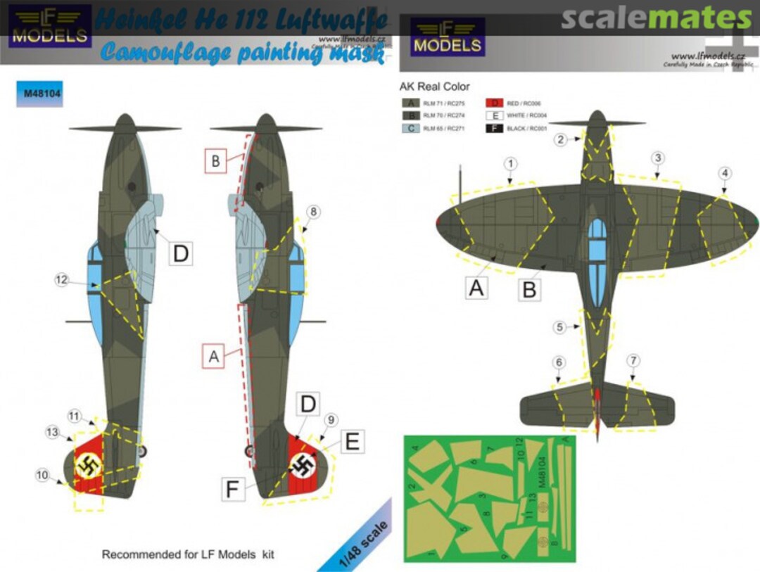 Boxart Heinkel He 112 Luftwaffe M48104 LF Models