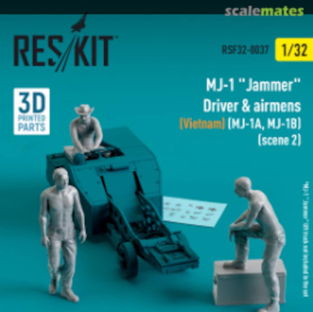 Boxart MJ-1 Jammer Driver & airmens (Vietnam) (MJ-1A,MJ-1B) (scene 2) (3 pcs) RSF32-0037 ResKit