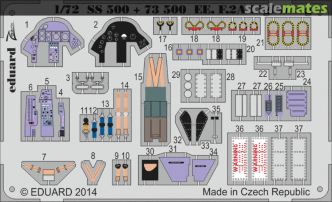 Boxart EE F.2A Lightning interior S. A. SS500 Eduard