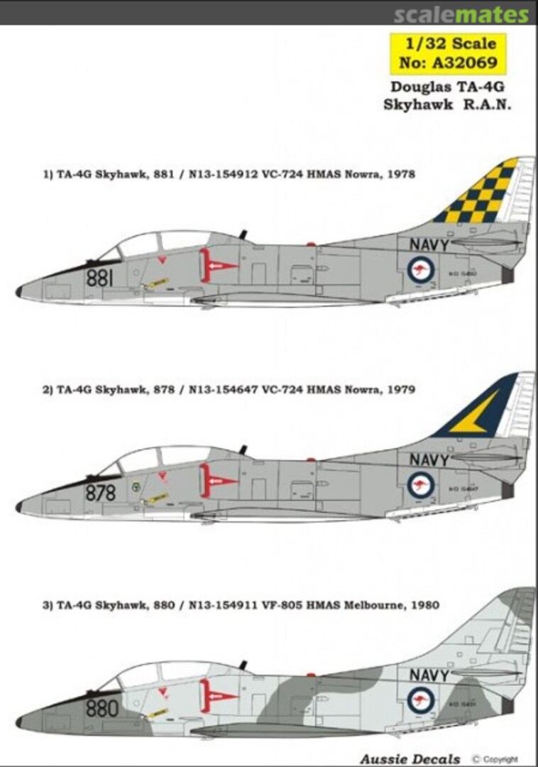 Boxart Douglas TA-4G Skyhawk A32069 Aussie Decals