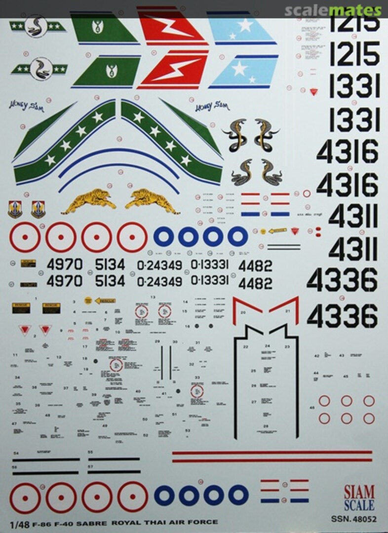 Boxart F-86F-40 Sabre 48052 Siam Scale