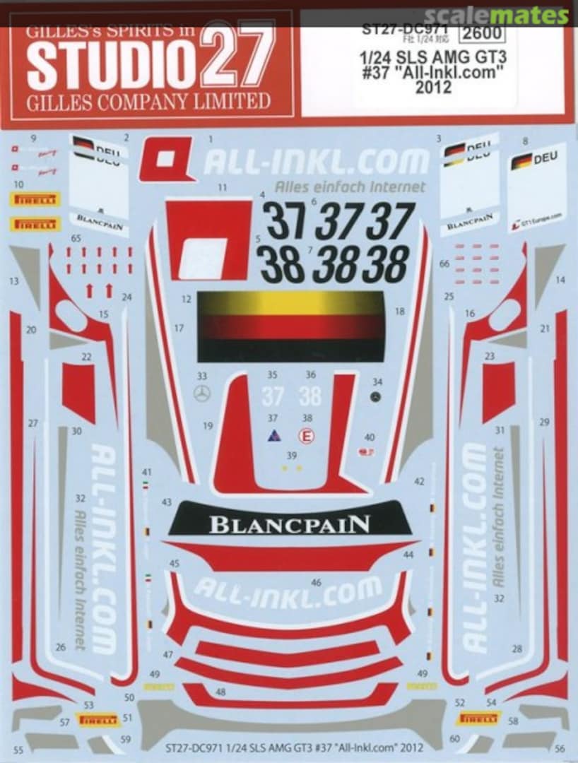 Boxart Mercedes SLS AMG GT3 ST27-DC971 Studio27