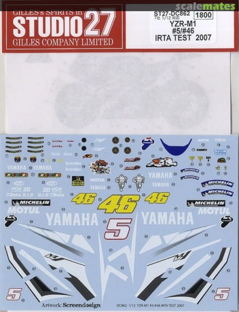 Boxart Yamaha YZR-M1 ST27-DC862 Studio27