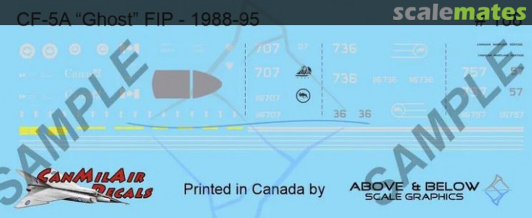 Boxart Canadair CF-5A / CF-116 Freedom Fighter 188 Above & Below Graphics