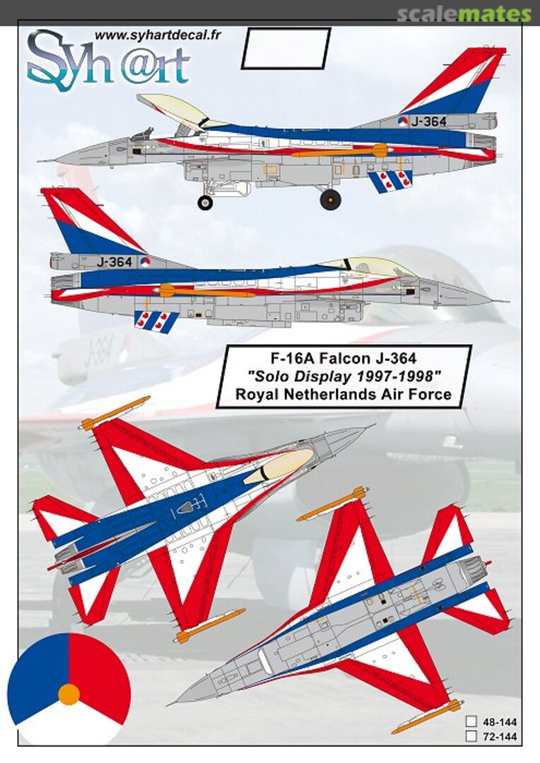 Boxart F-16A Falcon / J-364 "Solo Display 1997-1998" 48-144 Syhart