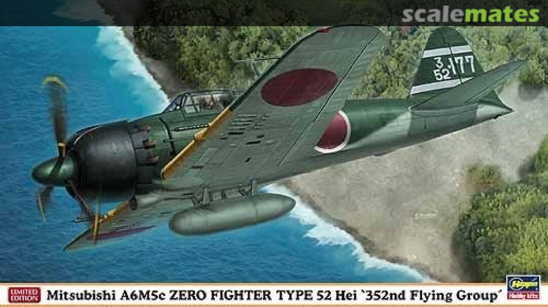 Boxart Mitsubshi A6M5C Zero Fighter Type 52 Hei `352nd Flying Group´ 09972 Hasegawa