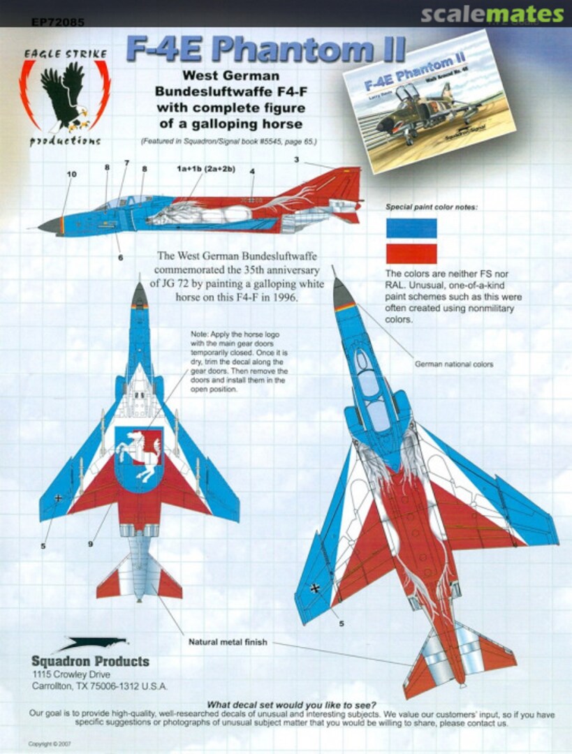 Contents F-4E Phantom II West German Bundesluftwaffe F-4F EP72085 Eagle Strike Productions