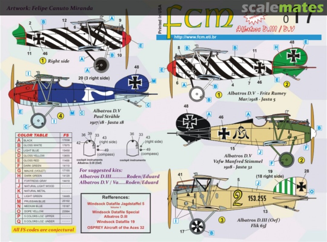 Boxart Albatros D.III and D.V Pt 2 72017 FCM