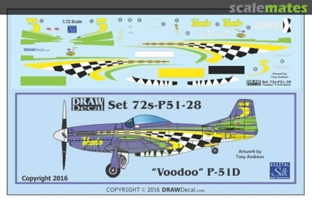 Boxart "Voodoo" P-51D 72-P51-28 Draw Decal