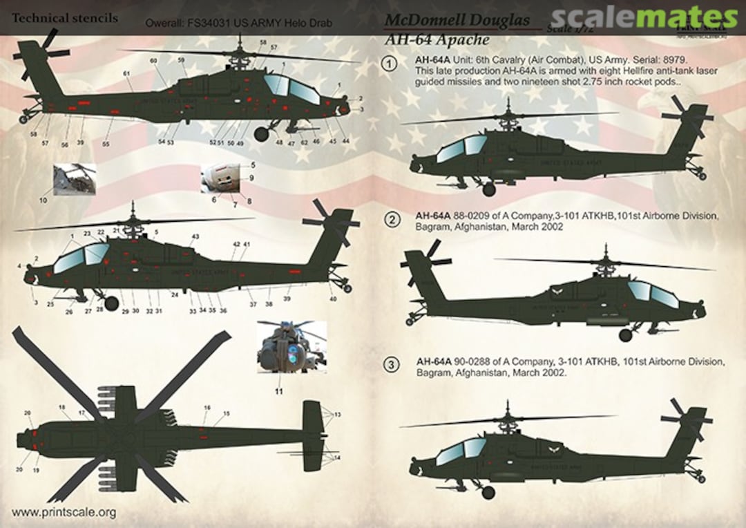 Boxart McDonnell-Douglas AH-64 Apache 72-282 Print Scale