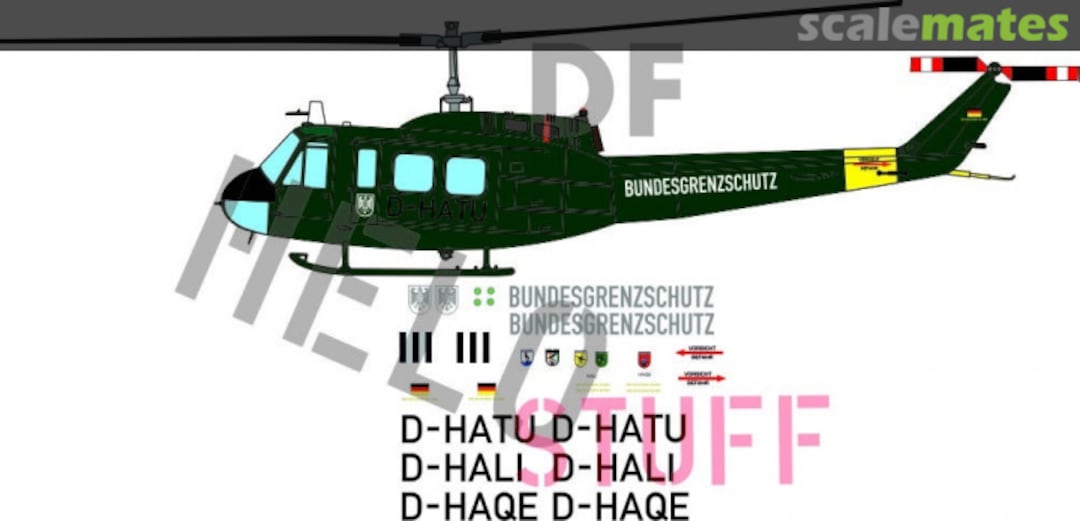 Boxart Bell UH-1D "Bundesgrenzschutz" DF20348 DF HeloStuff