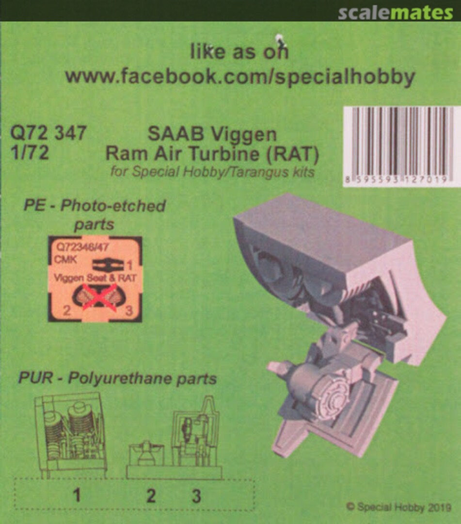 Boxart SAAB Viggen Ram Air Turbine (RAT) Q72347 CMK