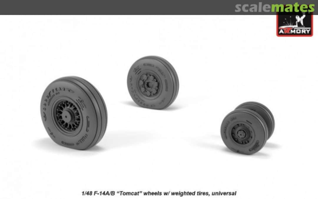 Boxart F-14 Tomcat early type wheels w/ weighted tires AW48326 Armory