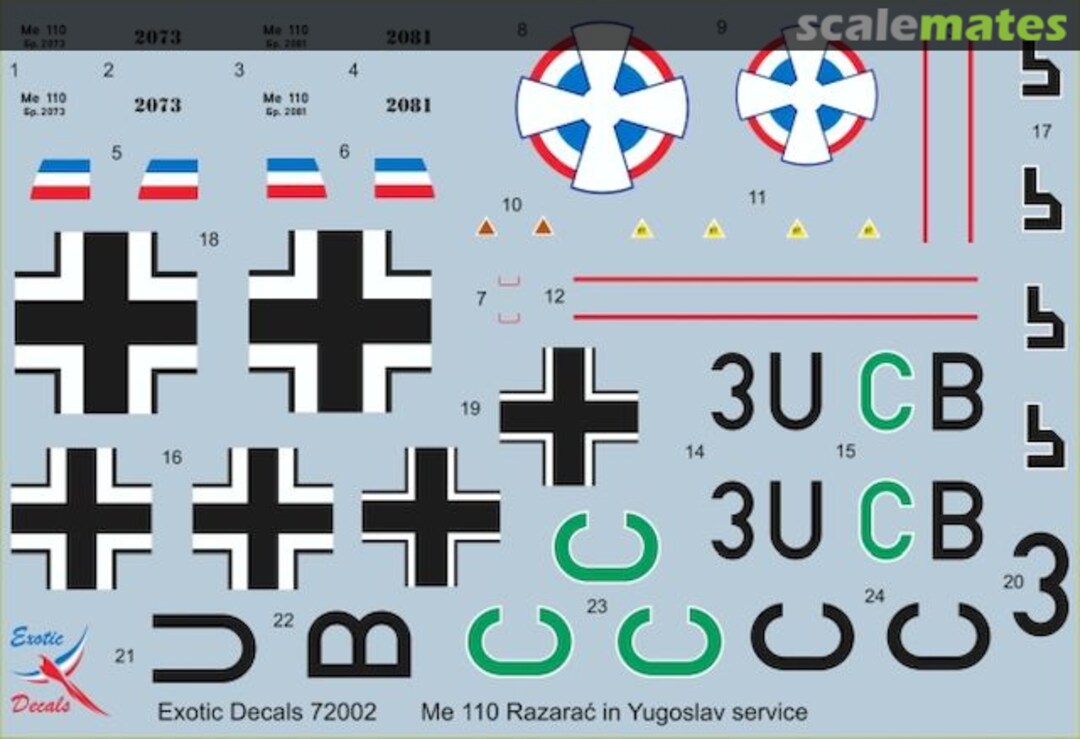 Boxart Me 110 Razarać ED72002 Exotic Decals