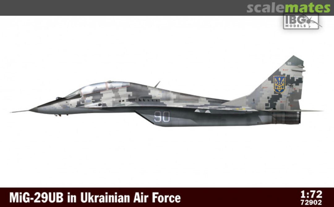 Boxart MiG-29UB in Ukrainian Air Force 72902 IBG Models