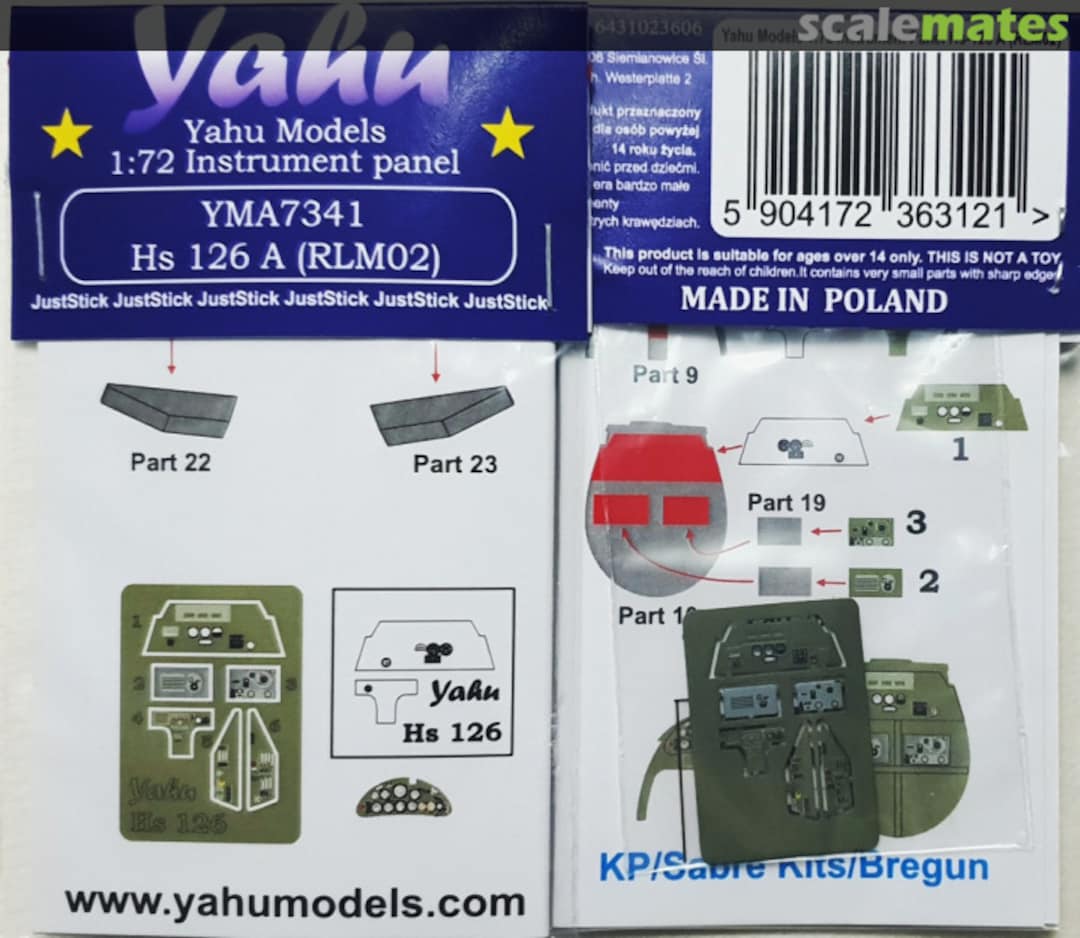 Boxart Hs 126 A (RLM02) YMA7341 Yahu Models