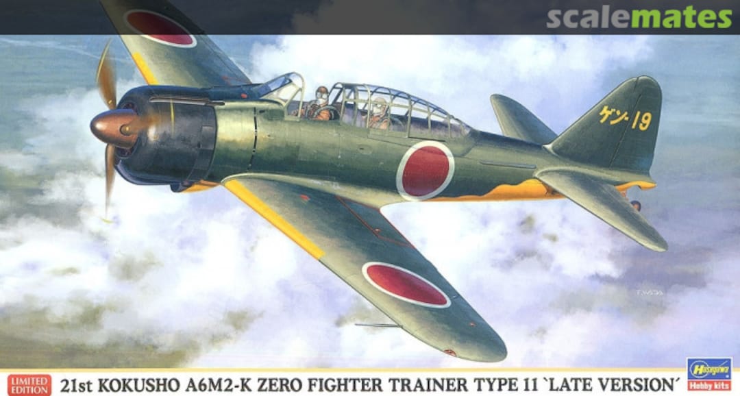 Boxart 21st Kokusho A6M2-K Zero Fighter Trainer Type 11 `Late Version´ 09929 Hasegawa