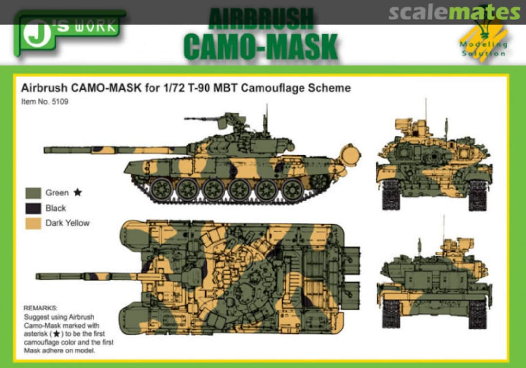 Boxart T-90 MBT Camo Scheme PPA5109 J's Work