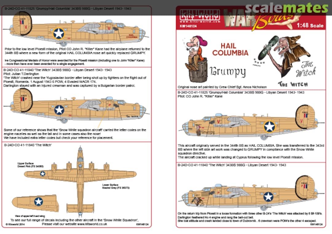 Boxart B-24D Liberators KW148124 Kits-World