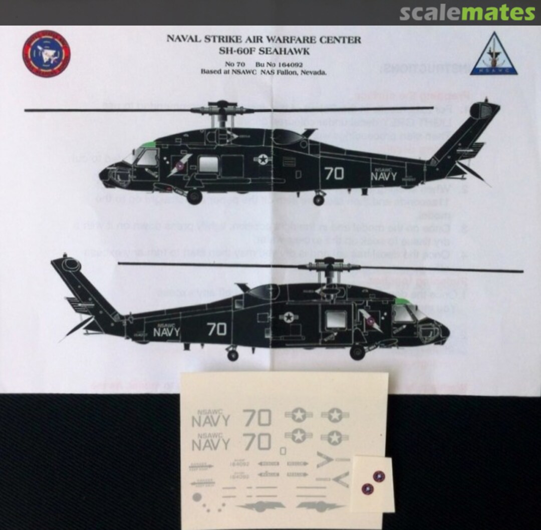 Boxart NSAWC SH-60F BLACK SEAHAWK DS-040 Hawkeye Models